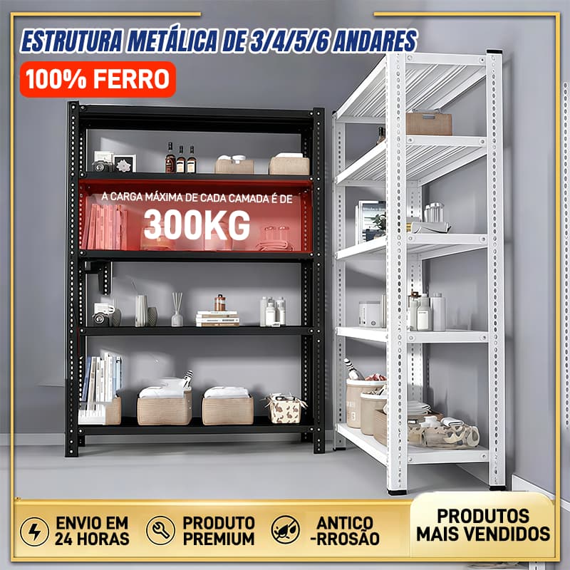 Prateleira de aço reforçada multifuncional forte capacidade de rolamento armazenamento mais conveniente