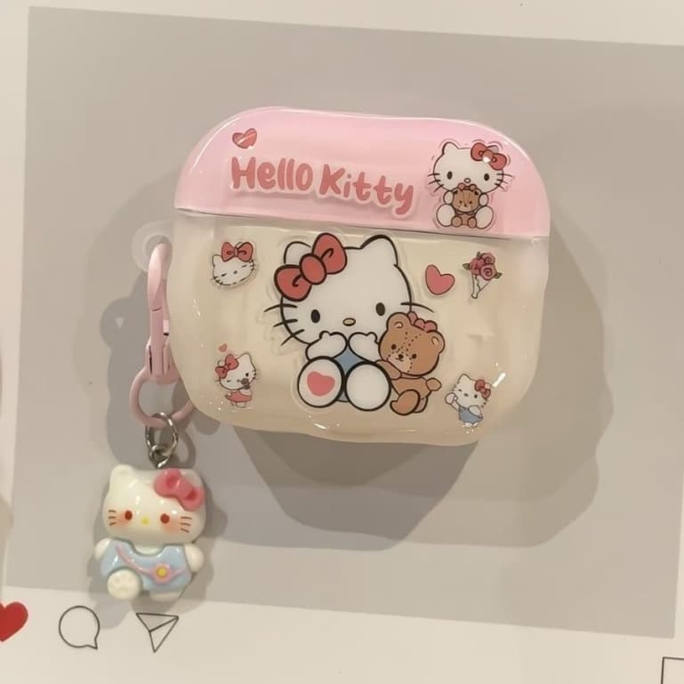 Capa protetora para fone de ouvido kt gato para AirPods Pro 2, compatível com fones de ouvido Apple de 3ª geração