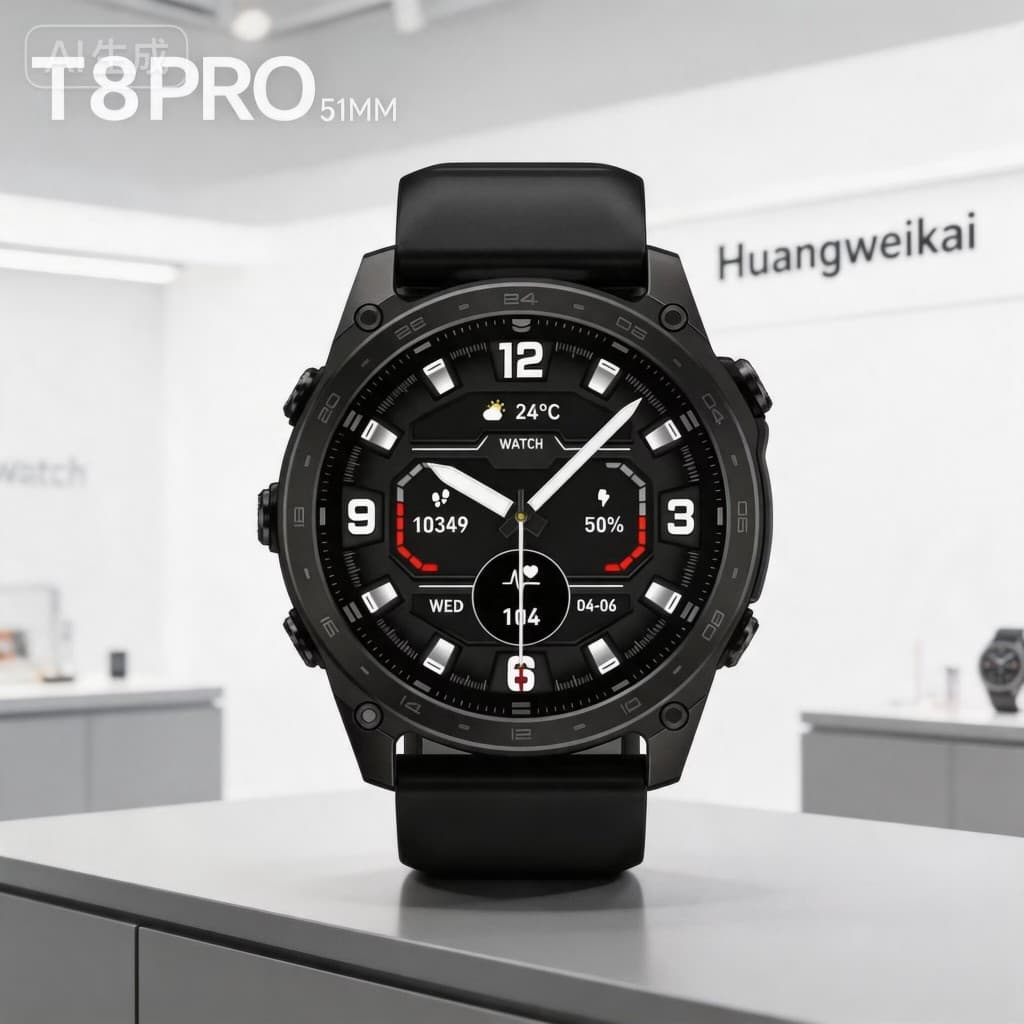 2026 T8 pro Relógio Inteligente Para Homens À Prova D'água Mergulho E Natação Esportes Ao Ar Livre AMOLED SmartWatch Blu