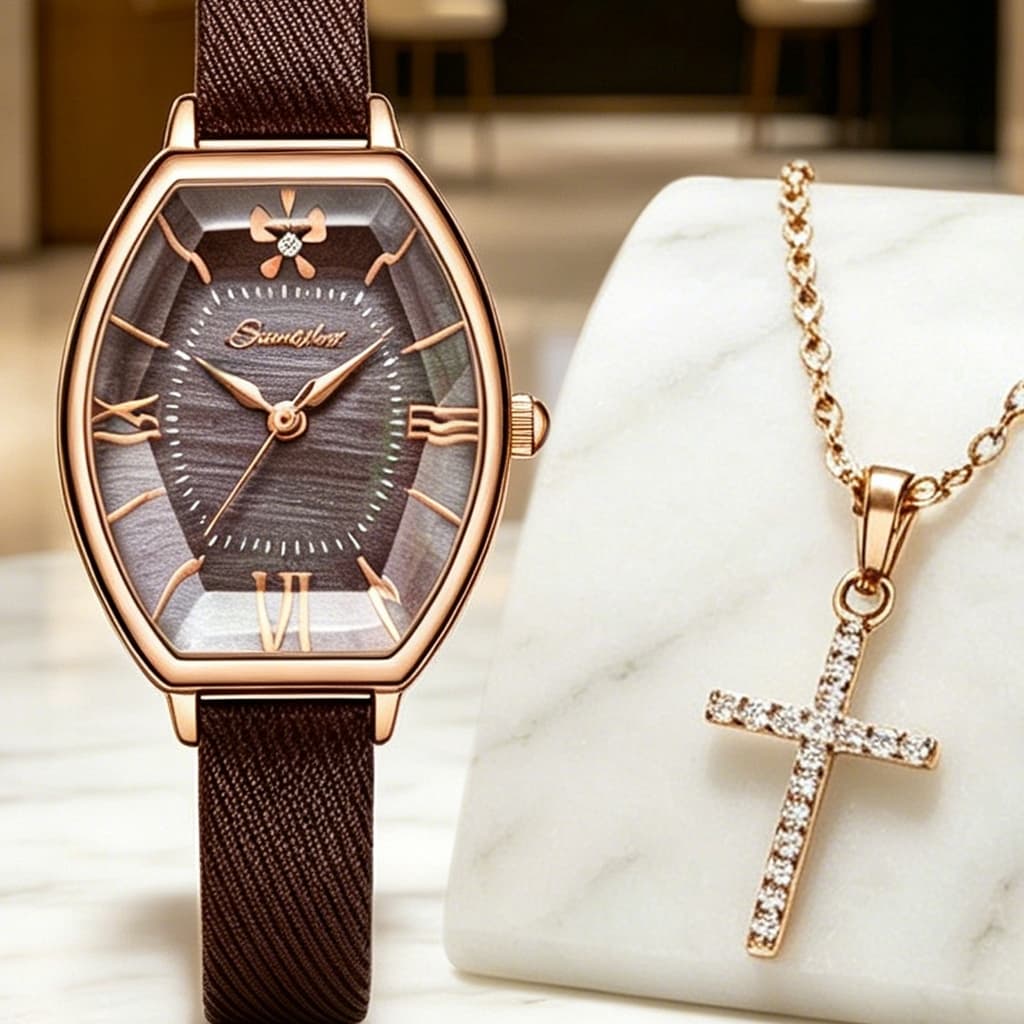 Relógio Feminino  Quartzo à Prova D'Água com Design Refinado e Elegante