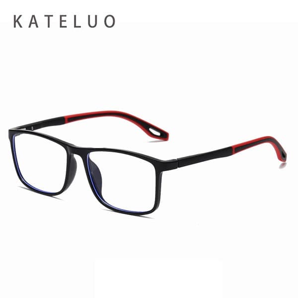 KATELUO Armação de óculos esportiva em silicone TR90 com dobradiça flexível anti-reflexo 81306