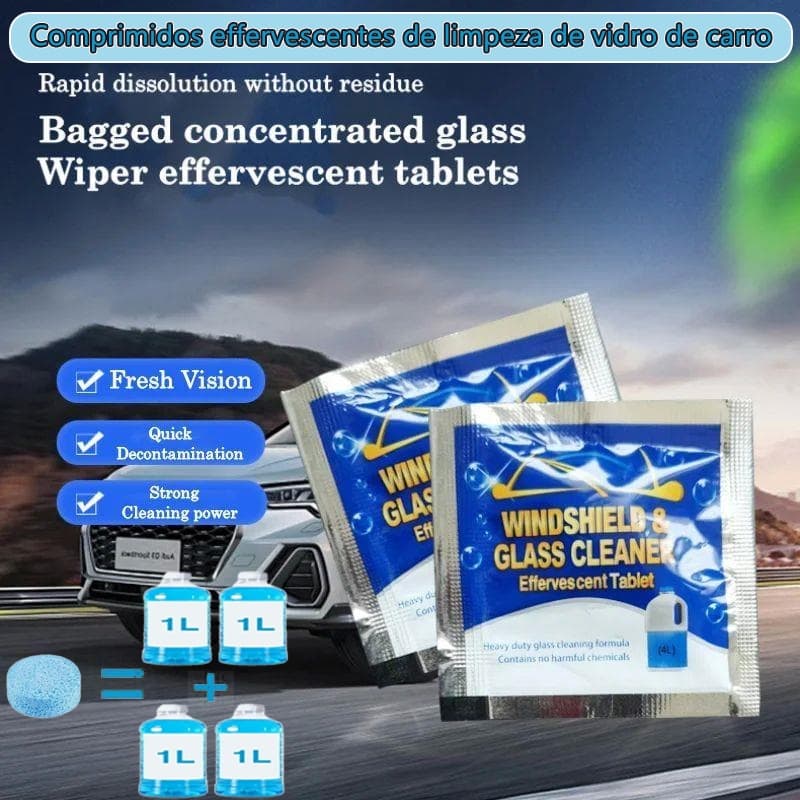 30 PCS Limpador De Parabrisa De Carro Detergente Limpa Vidros Concentrado Dose Única Trata Reservatório Até 4Litros Limp