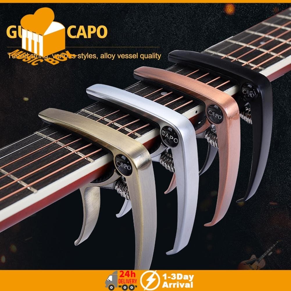 Excelente Metal Guitarra Capo Ajuste Clipe Para Guitarras Elétricas Acústicas Baixo Ukulele