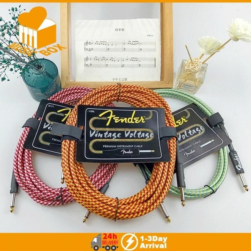Cabo De Guitarra Elétrica 6/3M Fio Conexão Áudio Acessórios Para Instrumentos De Baixo E