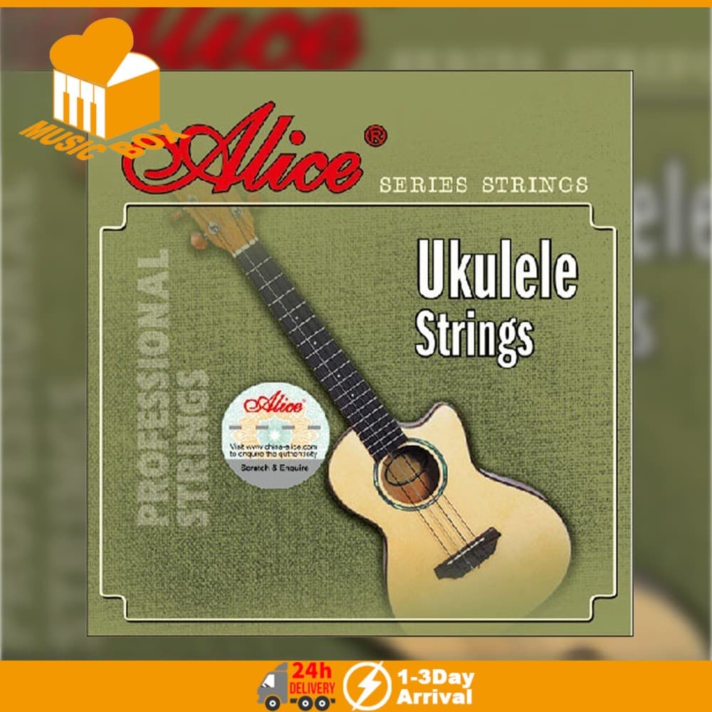 Corda Profissional Para Ukulele Alice AU04/AU02 Nylon Transparente Uku Cordas Mini Guitarra Havaiana Soprano