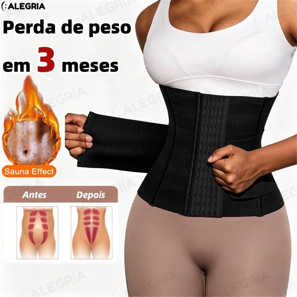 Espartilho Modelador De Cintura Desossado Em Aço – Alta Compressão Redutor Afina Cintura-ALE