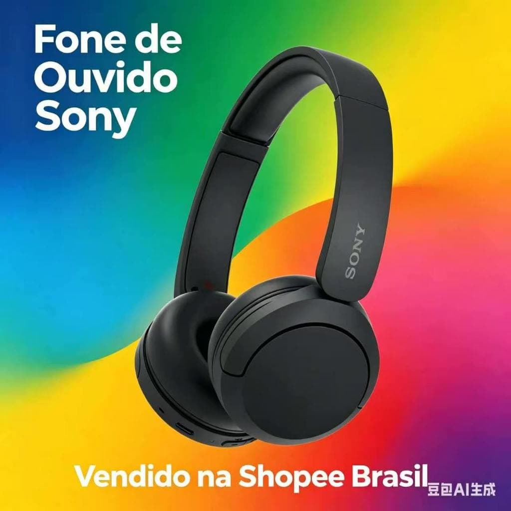 SONY WH-CH520 Fone de ouvido sem fio vestível confortável Bluetooth