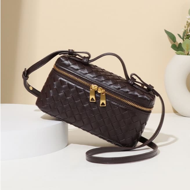 Bolsa de ombro único, tecida à mão,prática e moderna, bolsa de feminimo mão e transversal
