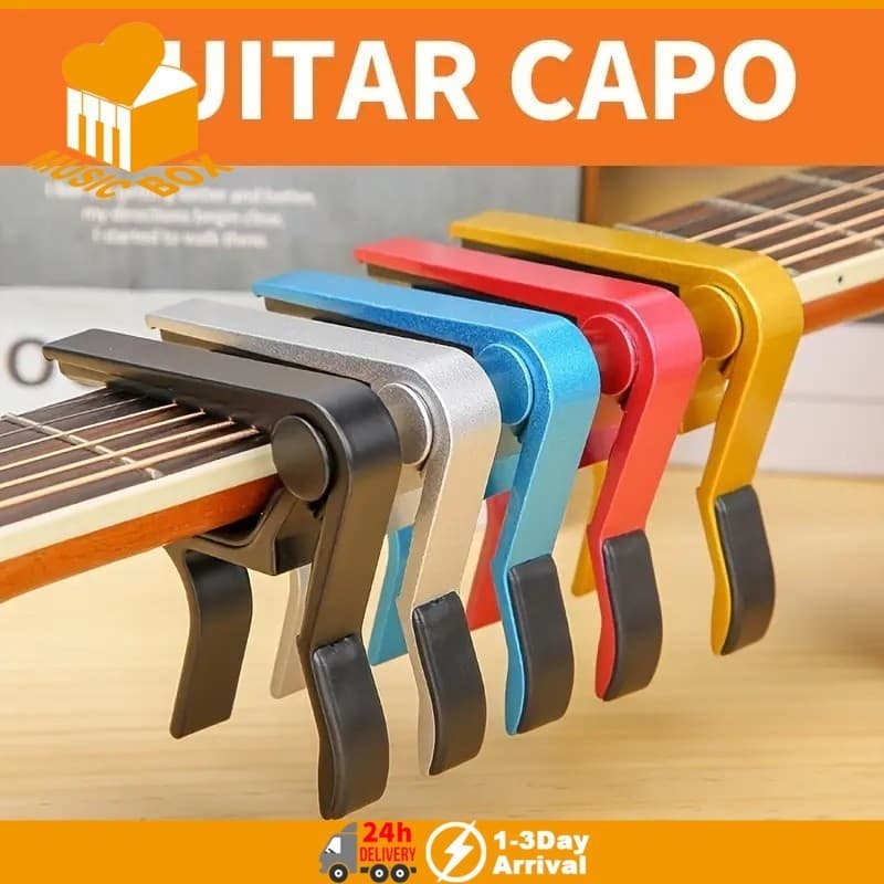 Capo De Guitarra De Liga De Alumínio Premium , Braçadeira De Troca Rápida Para Guitarras Elétricas Acústicas De Ukulele