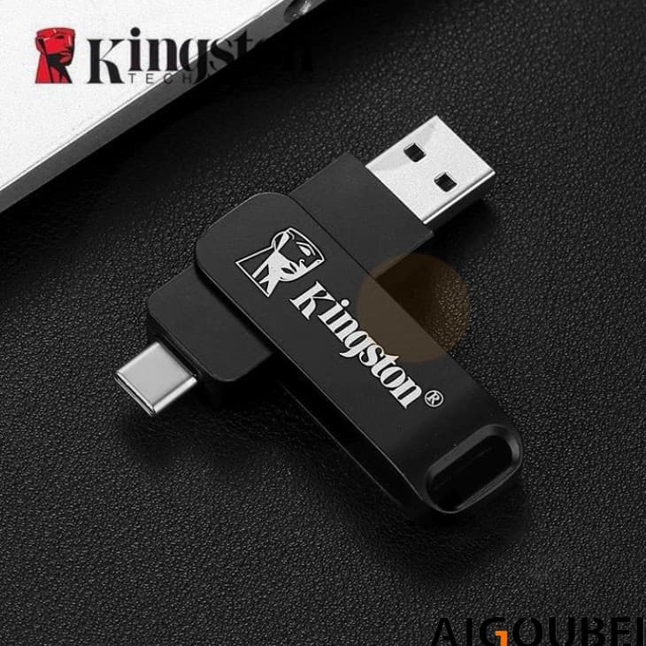 Kingston Rotativo 2 Em 1 Tipo-C E USB De Alta Velocidade Mini Flash Drive Grande Capacidade 2TB Metal À Prova Dwaterproo
