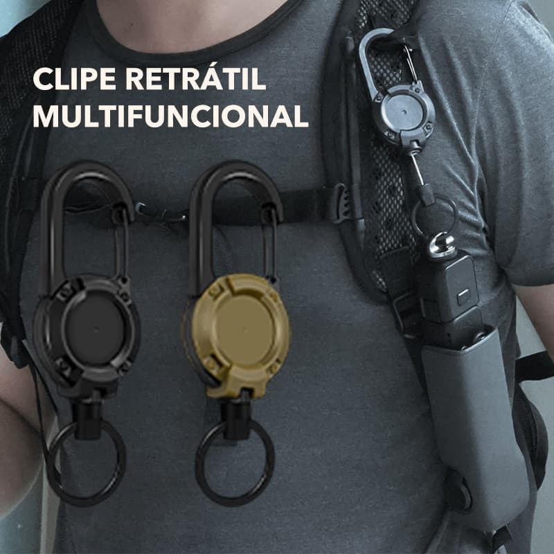60cm Metal anti-Roubo Fácil De Puxar Fivela Corda Elástica Esportes Chaveiro Retrátil Ao Ar Livre Mochila Gancho
