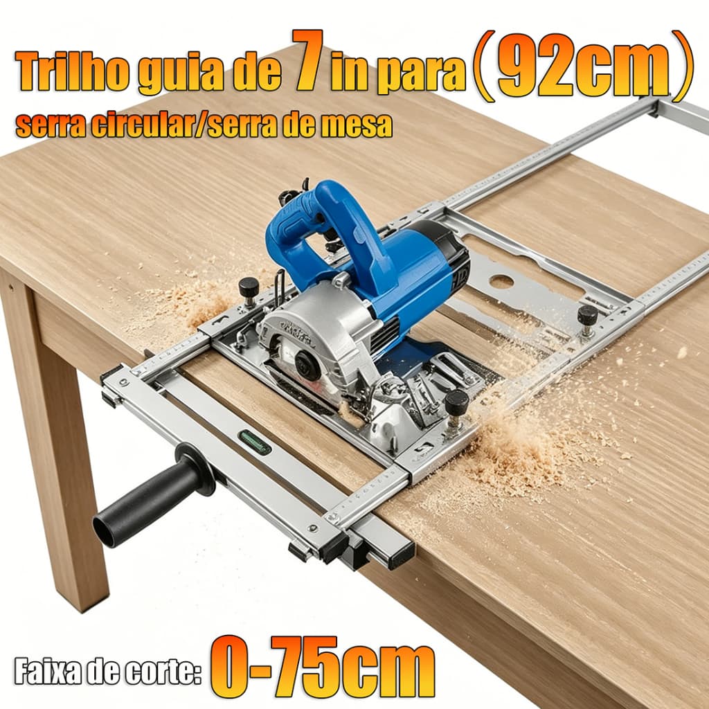 Guia Bancada Posicionador Multifuncional De Corte Para Serra Circular, Tupia, Tico