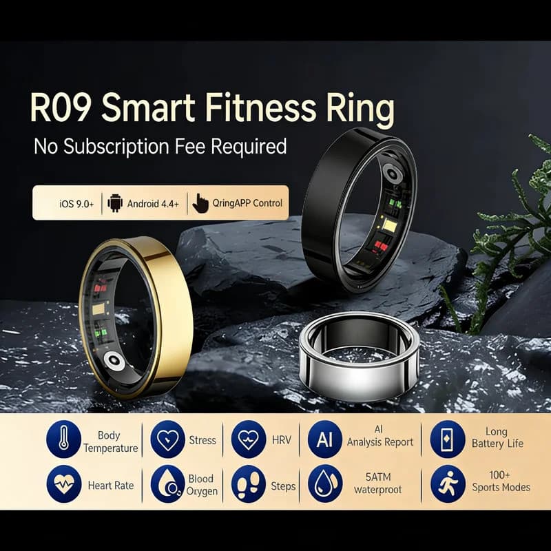 R09 Anel Inteligente Temperatura Controle Remoto Esportes Sono Saúde Fitness Fasion Colmi Para iOS Telefone Mulher H
