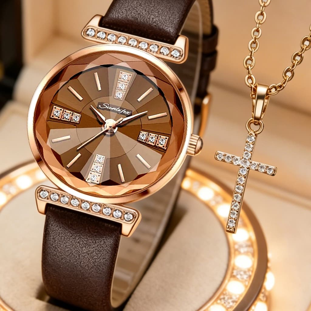 Relógio Feminino Quartzo Aço Inoxidável À Prova d’Água Business Casual Acessório Luxo Leve