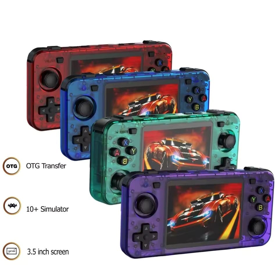 Verde R36H Retro Console De Videogame 3.5 Tela IPS RK3326 3000 mAh Sistema Linux Aberto Jogador Portátil 64GB 128GB