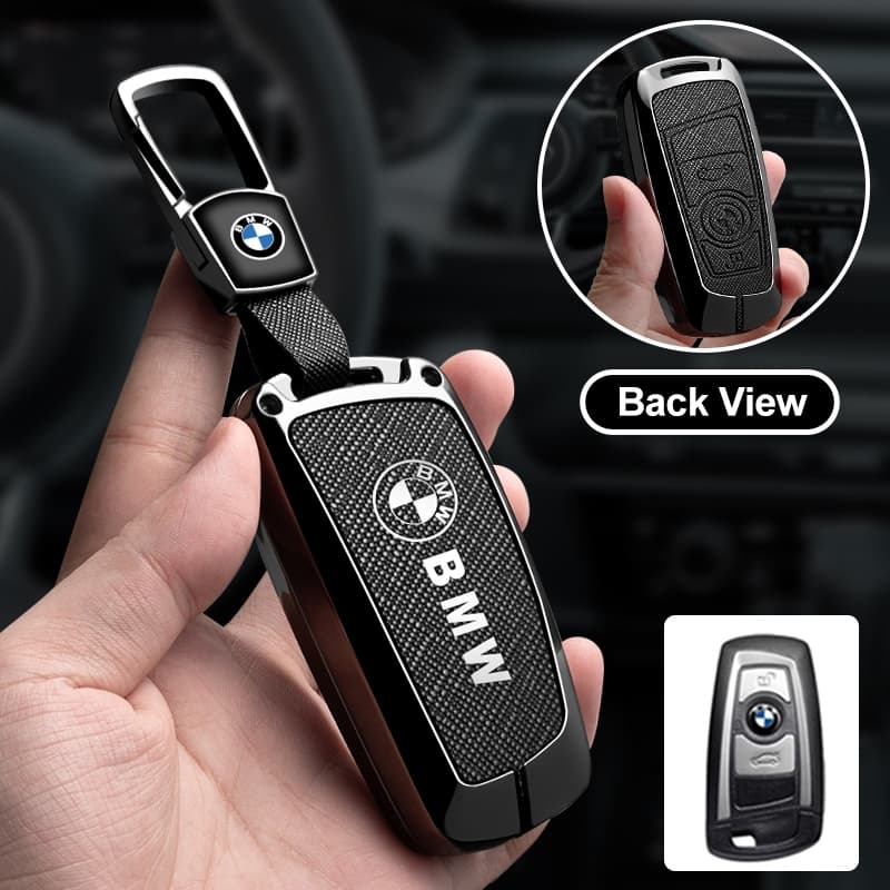 Caso Chave Do Carro Capa De Couro Proteger Escudo Liga Zinco Para BMW 1 3 5 7 Série X1 X3 X4 X5 F10 F20 F30 F18 F25 M3M4