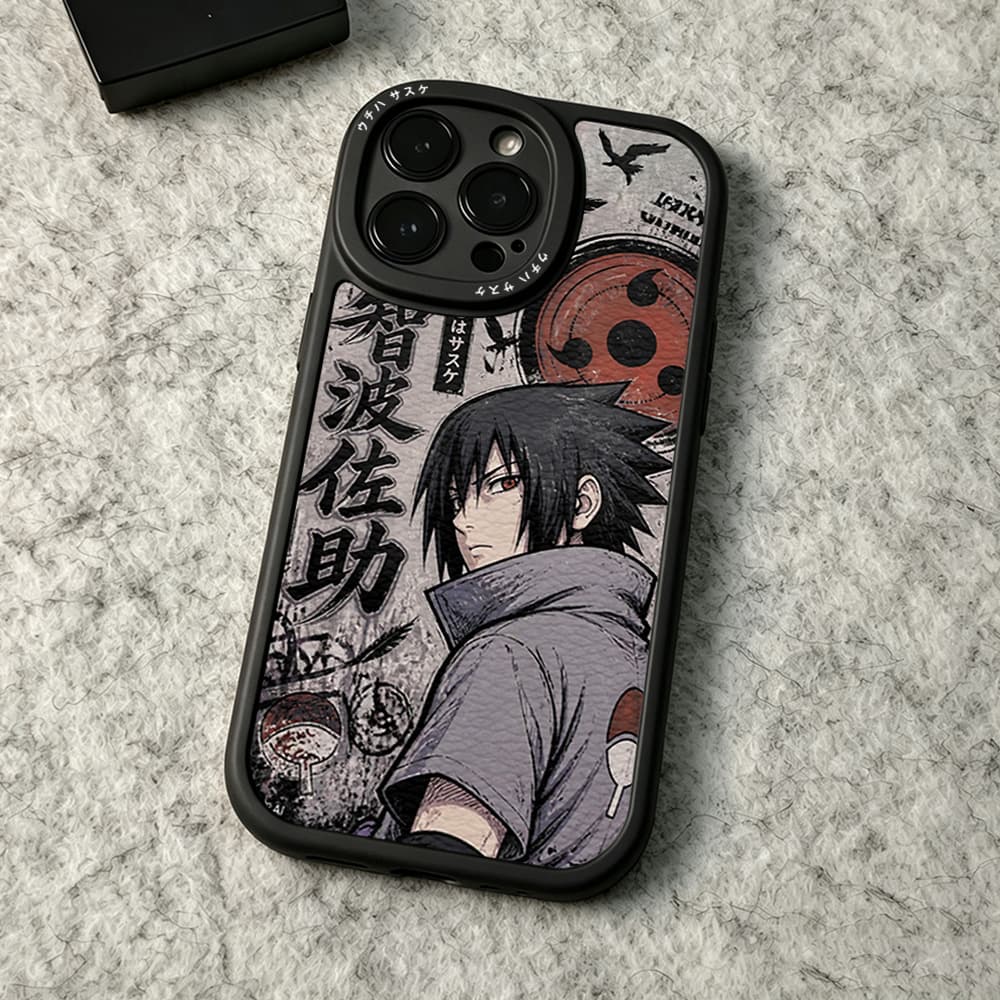 Capa iPhone Para 16/15/14/13/12 Mini/11 Promax Uchiha Sasuke Naruto Estilo Pôster Macia 7/8 Plus/X/XR/Xs Max
