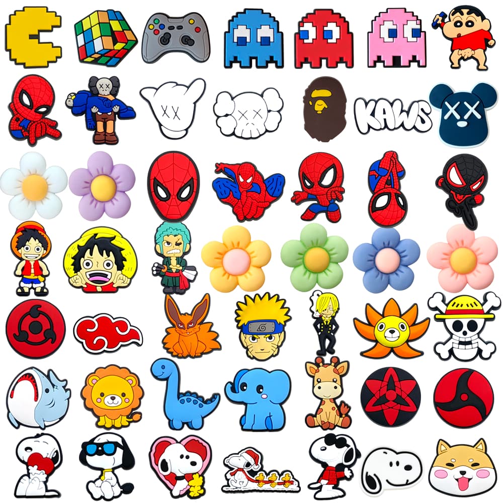 MEIDJ , Amuletos De Sapato , 50 Peças De Tamancos De Personagens De Desenhos Animados Fofos , Acessórios Decorativos De