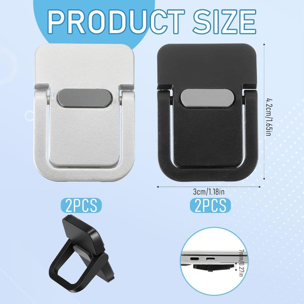 2 Pçs Suporte Do Portátil De Refrigeração Jogo Livro Elevado Mini Invisível Teclado Pés Leve