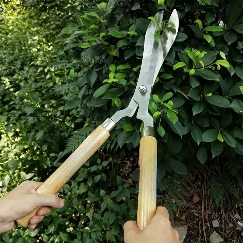 Tesoura de Poda Grama Jardim Cerca Viva Oferta Cerca-viva Tesourão Jardinagem Cabo Madeira