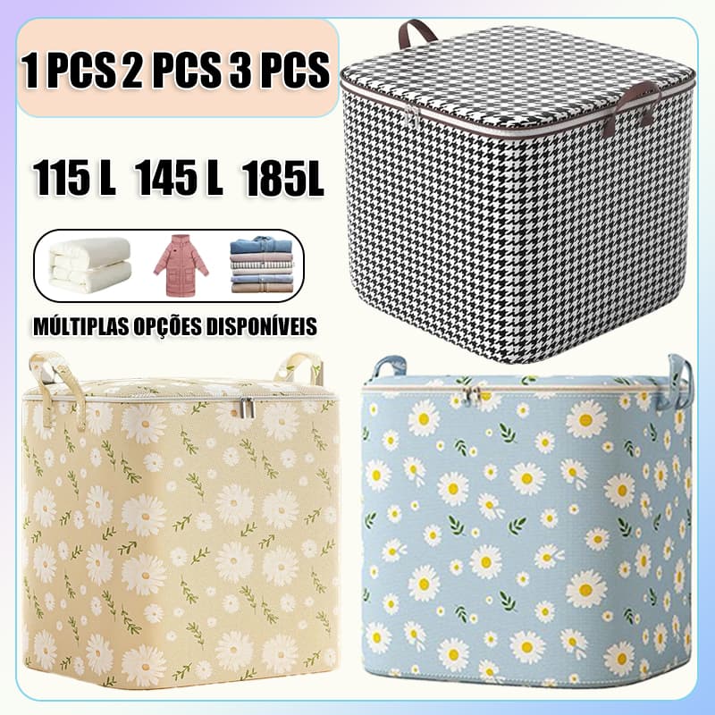【1/2/3 PCS】Saco De Armazenamento 185L/145L/115L Tamanho Grande Dobrável Cesta De Lavanderia Caixa De Roupas Para Colcha