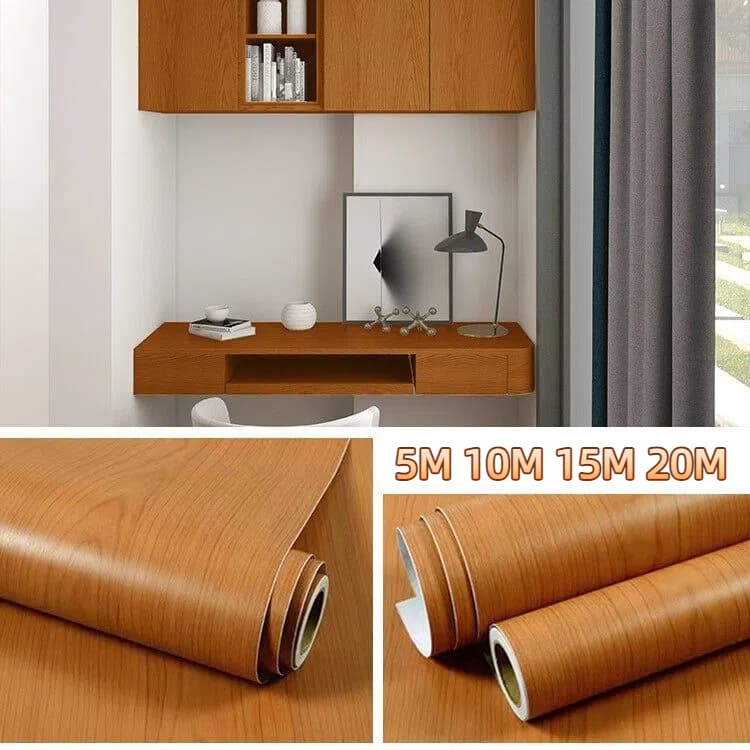Papel De Parede Adesivo De Grão De Madeira 5/10/15/20 Metros x 45CM Autoadesivo