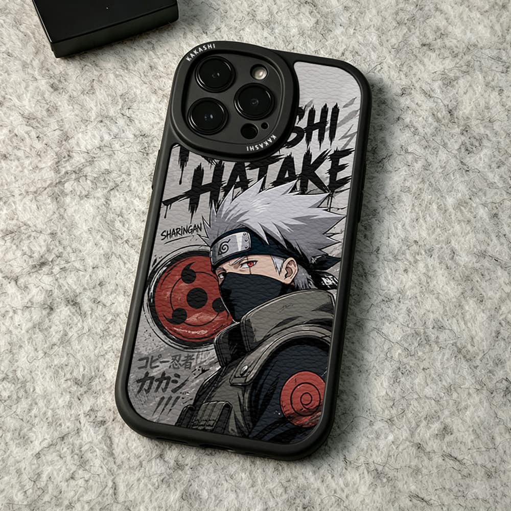 Capa iPhone Para 16/15/14/13/12 Mini/11 Promax Naruto Sharingan Hatake Kakashi Macia 7/8 Plus/X/XR/Xs Max