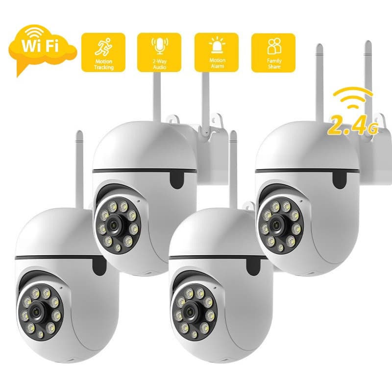 Câmera De Rede Sem Fio À Prova D'água 1080P Wi-Fi De Visão Noturna Infravermelha Amplamente Utilizada Para 360 Seguro °