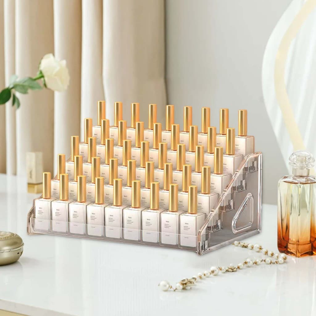 organizadora Acrílico Escada Display maquiagem organizador, esmaltes 3 e 5 andar