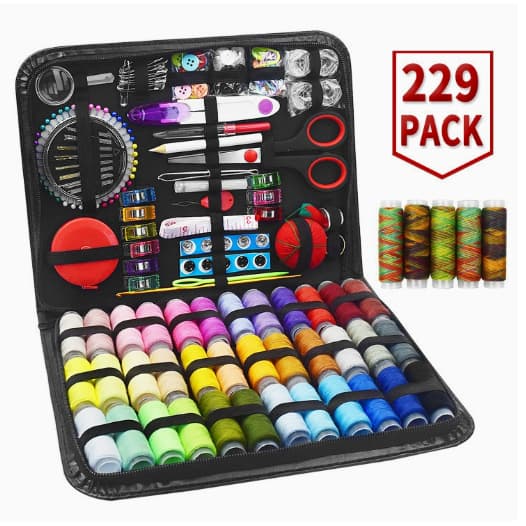 128/229pçs Kit De Costura Portátil Para Viagem Em Casa Ferramentas Profissional De Emergência