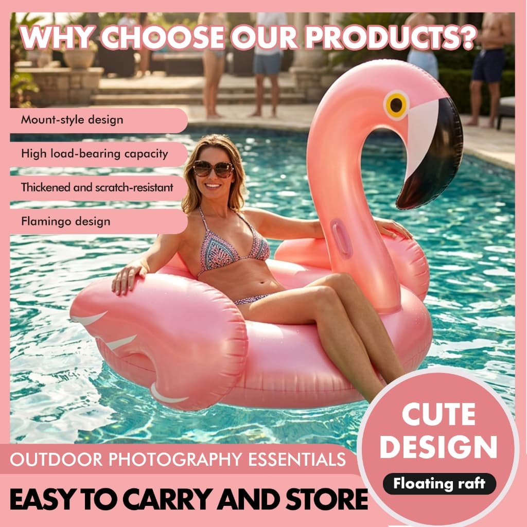 PVC Inflável Flamingo Piscina Float Passeio-On Anel De Natação Adultos Verão Água Férias Festa Brinquedos