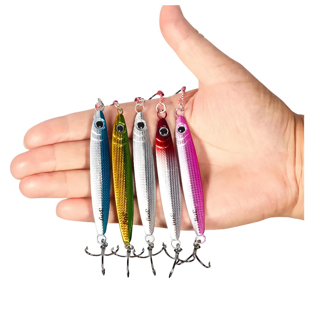 Kit De 5 Iscas Artificiais Para Peixinhos Uso Médio Em Águas (Baixo Pavão Ou Peixe Traira)