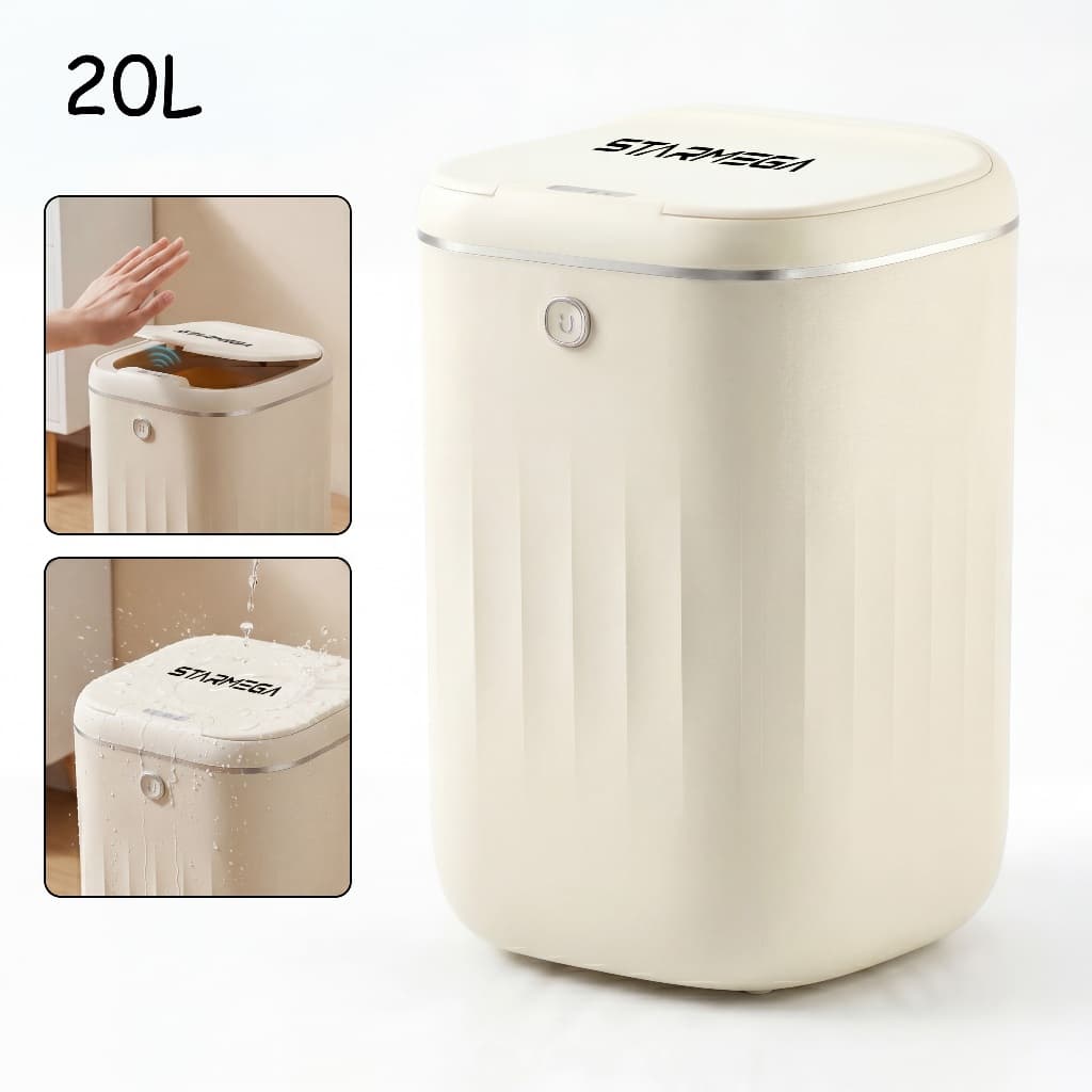 Lixeira Automática 20L Sem Toque - Sensor Infravermelho com Tampa para Casa e Escritório