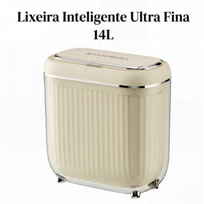 Lixeira Ultrafina 14L Inteligente - Abertura por Sensor Infravermelho para Casa e Escritório