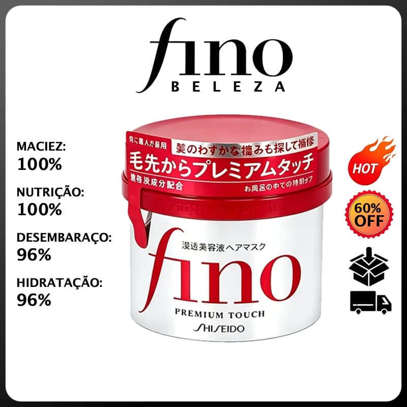 Máscara Capilar Shiseido Fino Máscara Capilar Shiseido Fino Premium Touch Repara os cabelos secos e ruivos 230ml