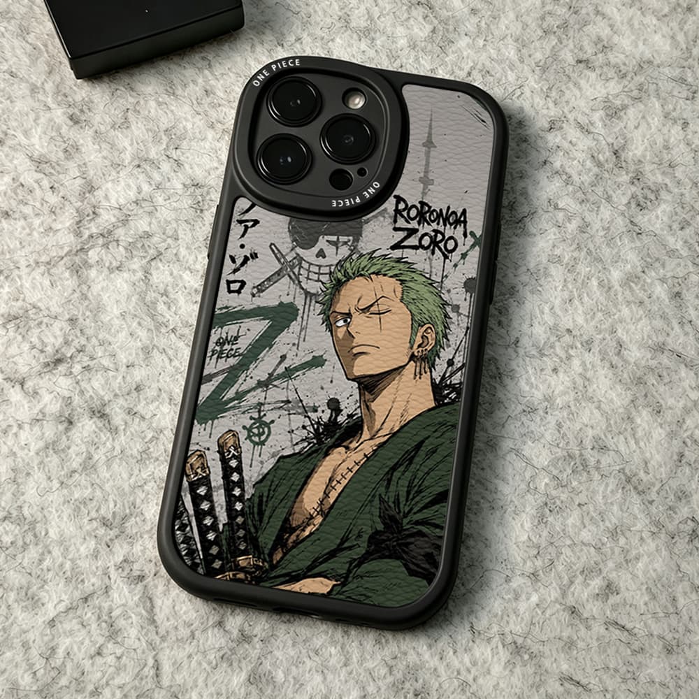 Capa iPhone Para 16/15/14/13/12 Mini/11 Promax One Piece Graffiti Art Zoro Macia 7/8 Plus/X/XR/Xs Max