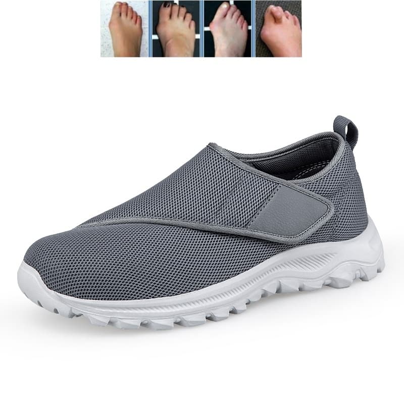 Mulheres Sapatos Para Diabéticos Ortopédicos Dedo Do Pé Largo Inchado Andando Casual Mãe Polegar Eversão Ajustando Macio