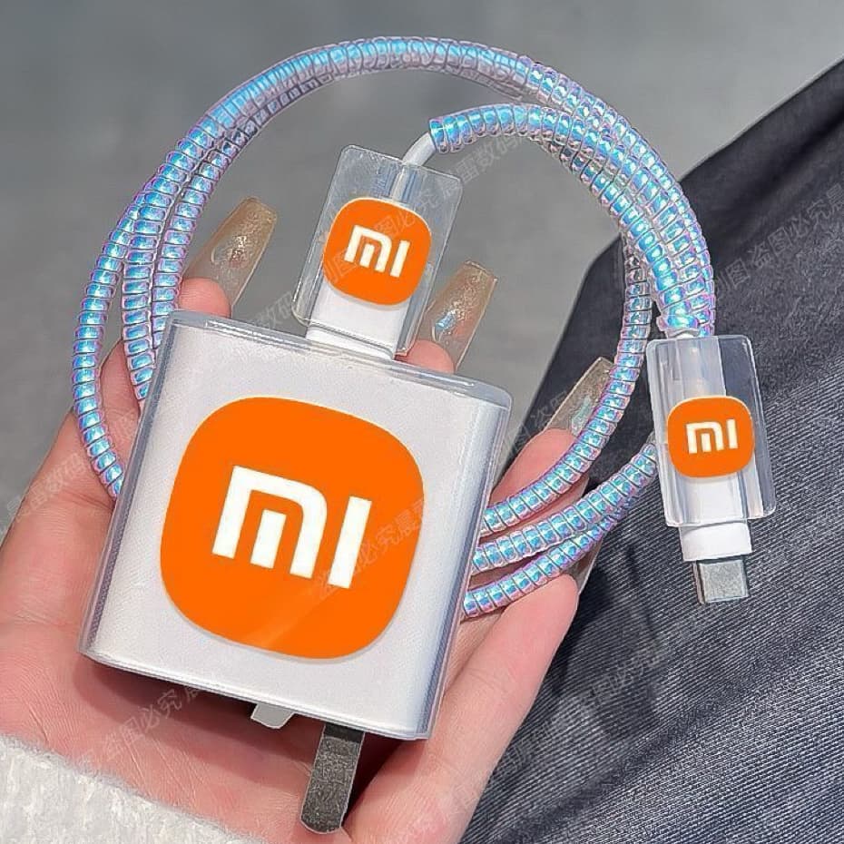 Adequado para capa protetora transparente do carregador Xiaomi 100W, compatível com carregador Xiaomi.