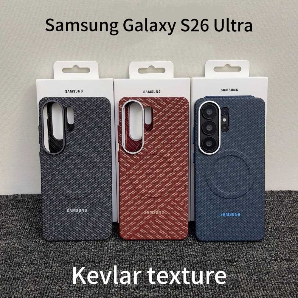 S26 Ultra Original Kevlar Fibra De Carbono Cixi Carregamento Sem Fio Proteção Lente Metal Caso Do Telefone Para Samsung