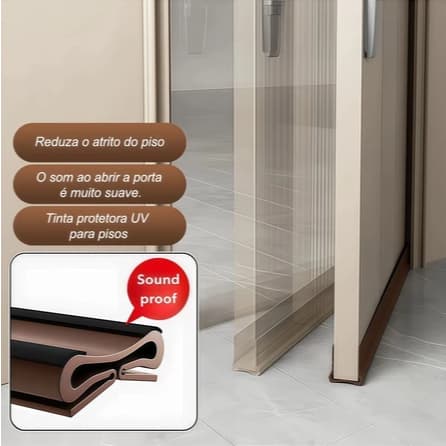 Vedação Inferior Flexível Em PVC Para Portas De Inverno à Prova De Vento Frio E Insetos