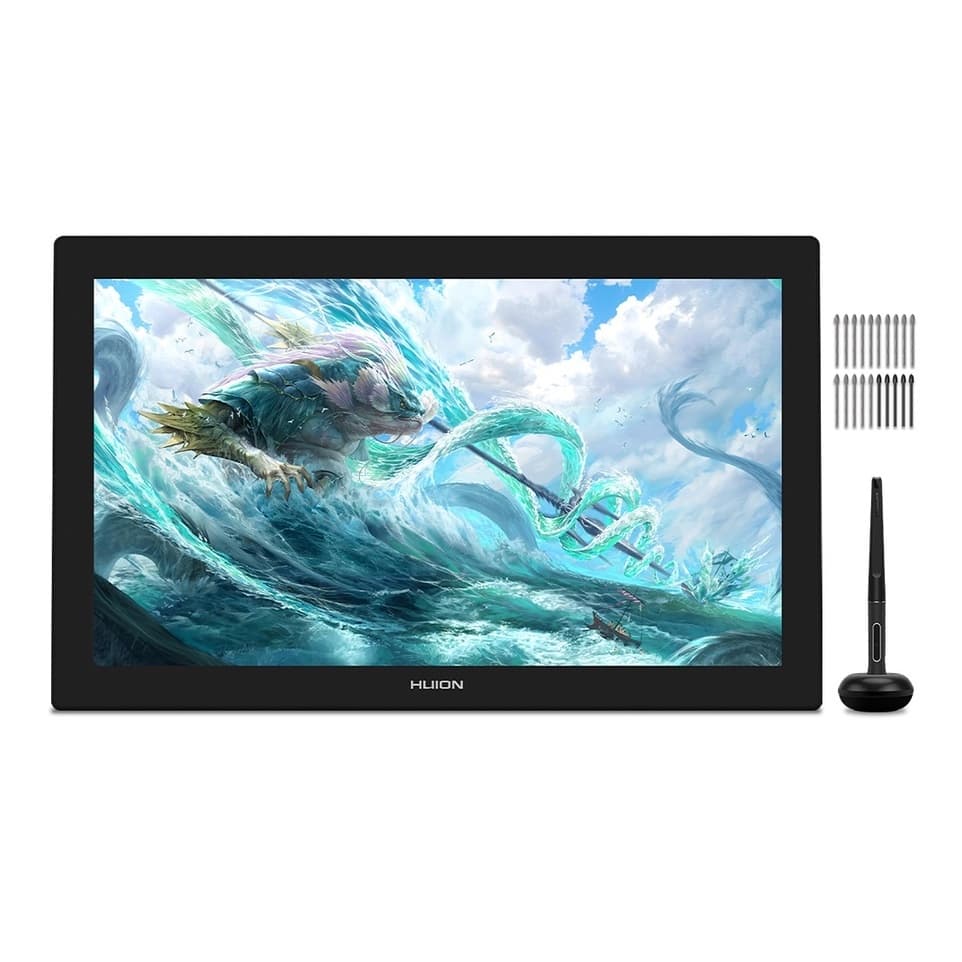 tablet De Desenho HUION Kamvas Pro 24 (4K) Com Suporte Ajustável De Resolução RGB 4K De 140 % s