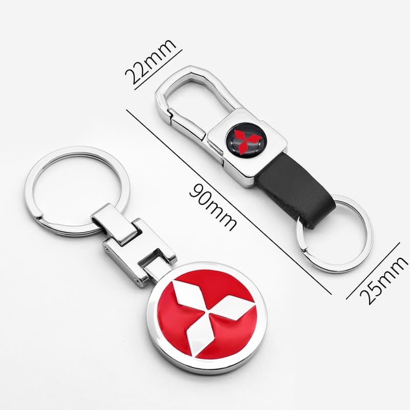 Logotipo Do Carro Mitsubishi Liga De Zinco Chaveiro De Decoração Metal Acessórios Para Delica Triton I200 ASX Ex Colt Pa