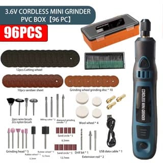 Kit 96 peças Mini Esmerilhadeira Sem Fio Conjunto De Elétrica Polidora Kit De Perfuratriz