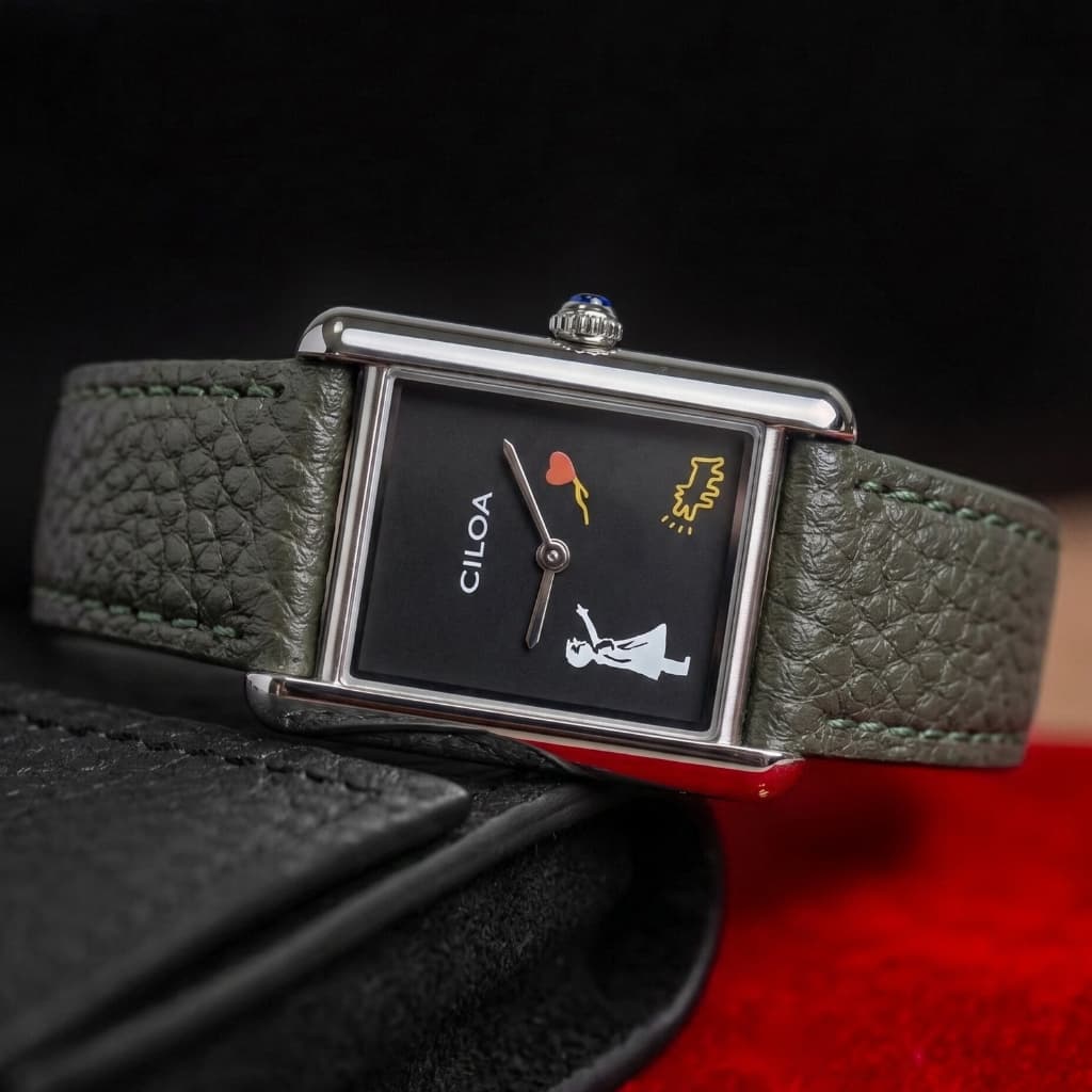 Relógio De Quartzo Masculino Estilo Graffiti Banksy Street Art , Design Clássico De Tanque Retangular Com Pulseira De Co