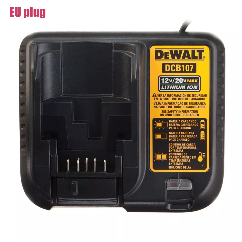 100 % Original DCB107 De Dupla Tensão 12V/20V Carregador Para Furadeira Elétrica E Chave De Impacto