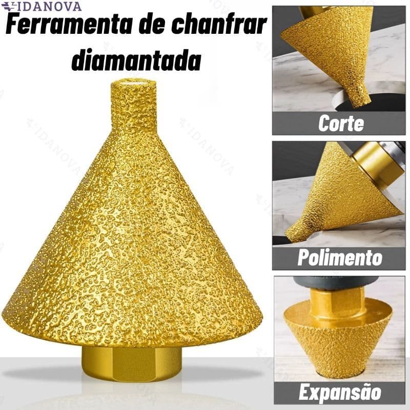 Ferramenta diamantada para chanfrar, alargar furos, retificar, cortar, broca multifuncional para abrir furos M14 38MM-VN