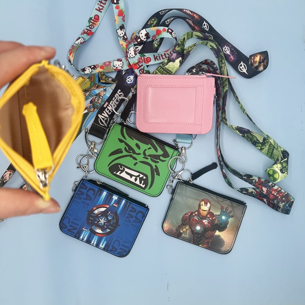 Cordão De Pescoço Com Protetor De Manga De Cartão De Trabalho , Capa De Crachá De Identificação Chaveiro , Porta-Cartões