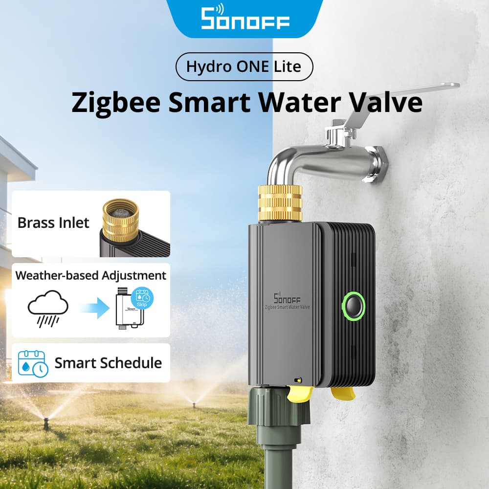 SONOFF Hydro Series ONE Lite SWV-ZNE/ZNU Zigbee Válvula De Água Inteligente Sem Medidor De Fluxo Proteção Irrigação Mais