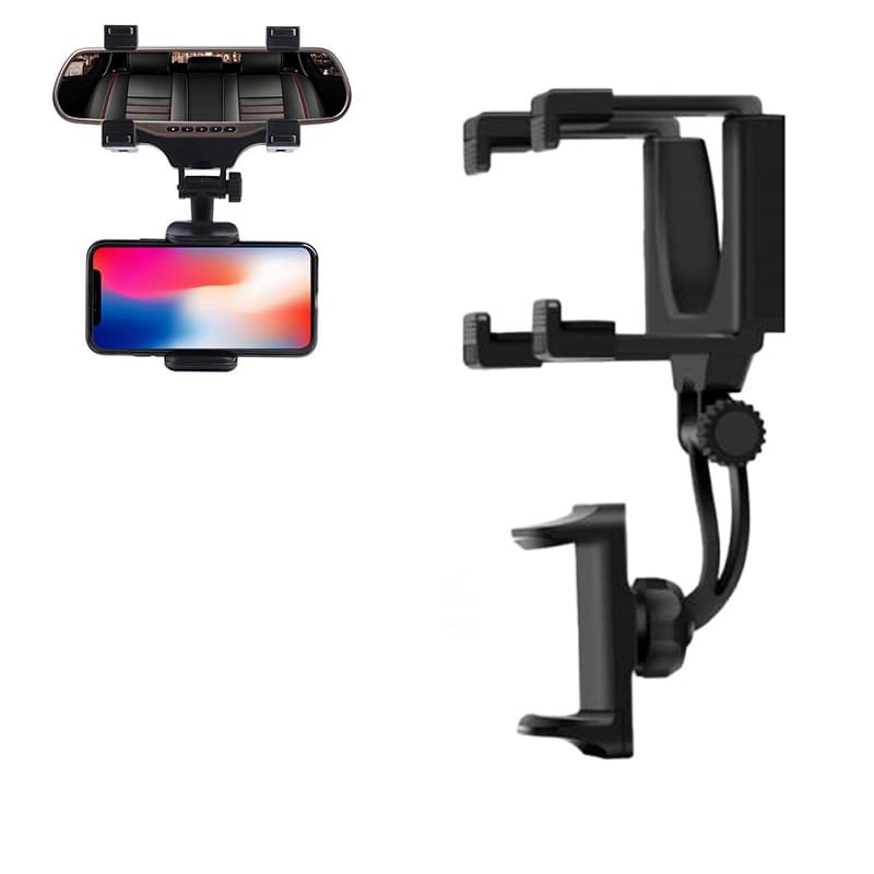 Suporte de Celular para Retrovisor  Ajustável e Extensível rotaciona 360°, Fácil de Instalar em Todos os Modelos