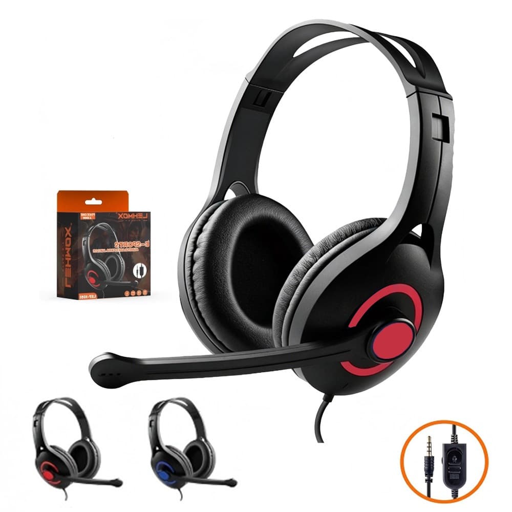 Kit Fone Gamer com Microfone P3  Headset Over-ear para PC, PS4, Xbox One, Notebook e Celular